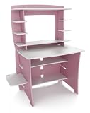 Legare Select 36 Inch Kids Multi-Pack Desk and Hutch in Strawberries Cream