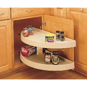 Rev-A-Shelf 33in Half Moon Pivot and Slide Out Almond by Rev-A-Shelf