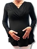 Japanese Weekend longsleeved d&a V-neck blouse - maternity & nursing - Medium only.