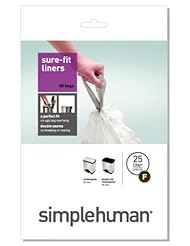 Health and Beauty: simplehuman Custom Fit Trash Can Liner F, 25 Liters / 6.5 Gallons, 20-Count (Pack of 3) - simple Human