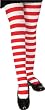 Girls Red/White Striped Tights