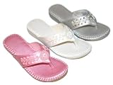 Girls Metallic Sequin Beaded Sandals