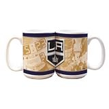 NHL Los Angeles Kings 15-Ounce White Nostalgic Mug (2 Pack)