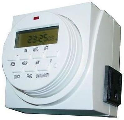 Digital Timer Dual Outlet - 7 Day Light on Off Switch Hydroponics Lamp Appliance