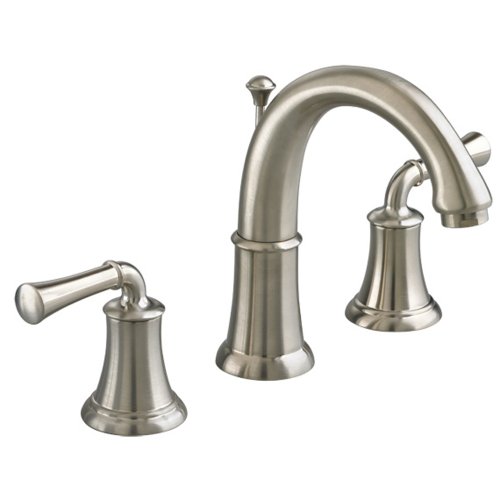 American Standard 7420.801.295 Portsmouth Widespread Lavatory Faucet with Speed Connect Drain with Lever Handles, Crescent Spout, Satin Nickel