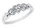 Diamond Heart Promise Ring in 10K White Gold