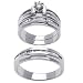 18K Baguette Diamond Wedding Ring Set (1.49ct)