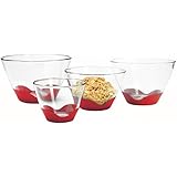 Anchor Hocking 4 Piece Splashproof Mixing Bowl Set with No-Slip Bases