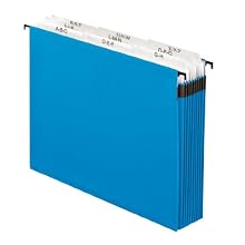 Pendaflex Surehook Reinforced Expandable Hanging Files, Letter size, Blue (59225)