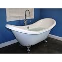 Double Ended Acrylic Slipper Style Clawfoot Tub with Air Jets "Serenity"