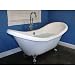 Double Ended Acrylic Slipper Style Clawfoot Tub with Air Jets 