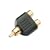 2x RCA Phono Female 1x Male Gold Audio Splitter Adaptor