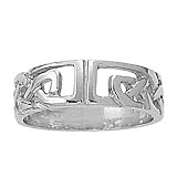 18K White Gold Celtic Design Band