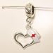 Open Heart with Nurses Hat Silver Plated Dangle Charm