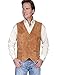 Scully Men's Calfskin Suede Snap Front Vest - 507-214