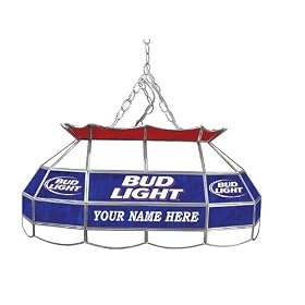 Bud Light beer pool table lamp in stained glass! Bud Light beer pool table lamp in stained glass!