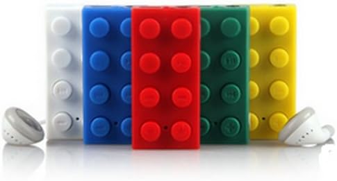 New Portable Cool Chic Block Brick Mp3 Player Support 1-8gb Tf Card Micro Sd Card Packet with USB and Earphone-- RED