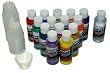 Set of ALL-14 Pearlized/Pearl CREATEX AIRBRUSH PAINT COLORS - now includes (FREE) pack of 100 - 1 ounce paint mixing cups