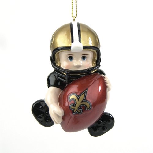 SC Sports New Orleans Saints Little Team Player Ornament- Set of 3 - New Orleans Saints Set of 3