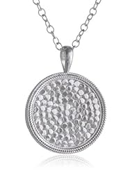 Anna Beck Designs "Gili" Sterling Silver Wire Rimmed Medallion Pendant Necklace