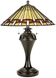 Emily Valiant Bronze Tiffany Table Lamp - QUZ-TFT16300AVA