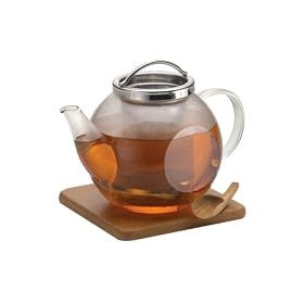 BonJour Harmony Glass Teapot with Stainless Steel Infuser