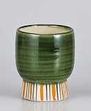 織部十草高台湯呑　【長湯呑】