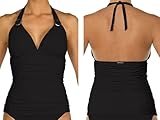 Swim Systems Women's Onyx Halter Tankini Top Onyx S