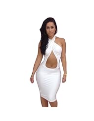 Plus Size Sexy Polyester/Spandex Above the Knee Backless Bandage Dress/Bodycon Dress/Club Dress/Mini Dress 
