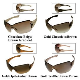 Click here to buy Gucci Shield Sunglasses 1825 S: Gold Opal Amber Brown.