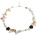  : HMADE WHITE JADE MOONSTONE FRESHWATER PEARL NECKLACE STERLING SILVER