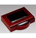 Rosewood and Leather Memo Holder