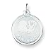 Sterling Silver Pekingese Disc Charm with 20 inch Sterling Silver Chain