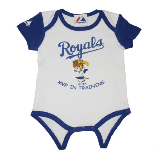 MLB Kansas City Royals Baby / Infant One-Piece Bodysuit / Romper / Onesie - White (Size: 6/9)