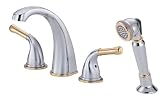 Tub Set W Handshower by Danze - D301771-CPBV in Chrome with Polished brass Accents