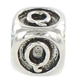 Quiges Beads Sterling Silver Alphabet letter Q