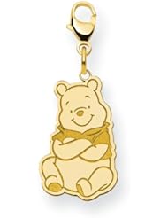 Gold Plated Sterling Silver Disney Winnie the Pooh Lobster Clasp Charm