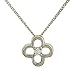 Round Diamond Clover Shape Pendant on Chain .05cttw