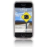 Apple iPhone Hard Crystal Plastic Case with screen protector and belt clip - Ozone Clear
