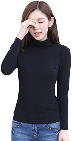 Only house Female Woolen Thickening Warm Bulky Turtleneck - Black M