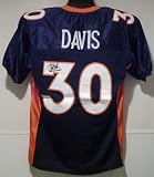 Terrell Davis Autographed Denver Broncos Blue Jersey