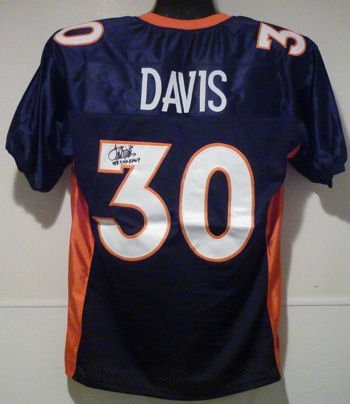 Terrell Davis Autographed Denver Broncos Blue Jersey