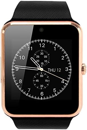 SmartWild Smart Watch Camera GT08 Clock Sync Notifier Support Sim Card Bluetooth for Apple iphone Android Phone Smartwatch Watch (Gold)