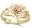 Heart Flower Ring 14k Rose Yellow Gold Band, Size 5