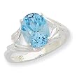Sterling Silver Blue Topaz Ring