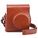 [Fujifilm Instax Mini 8 Case] - CAIUL 2nd Generation [Update Version] Comprehensive Protection Instax Mini 8 Case With Soft PU Leather [ Film Count Show and Easy to Reload Film Design ] (Brown)