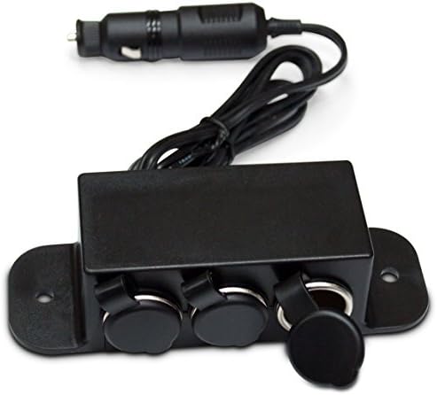 DURAELECT Heavy Duty Three-way 3 Triple 12 Volt Socket Car Cig Cigarette Lighter Plug Power Adapter