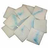 Muranoglas ~ 50 Mosaiksteine 20x20mm Türkis marmoriert