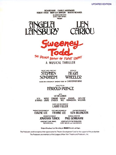 Sweeney Todd (The Demon Barber of Fleet Street) (Vocal Score): Piano/Vocal