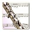 Ceramic Coaster Set - 4 pcs - Designer Coasters: Music/Musical Instruments - (CCMU-023)